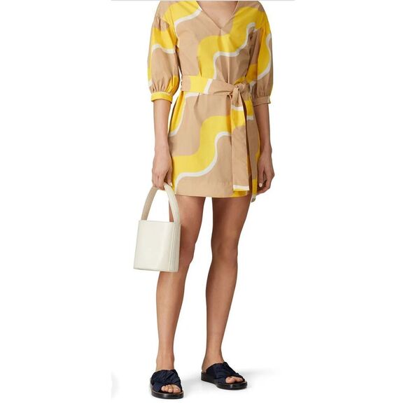 Chinti & Parker Yellow Wave Printed Dress Rent the runway preloved 6 $350 - Picture 1 of 6